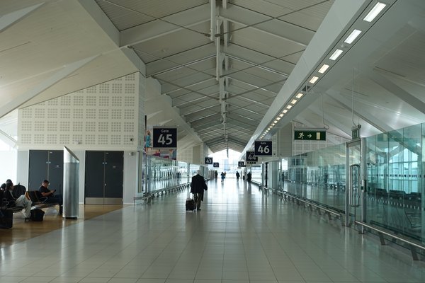Airport terminal area passenger travel photo