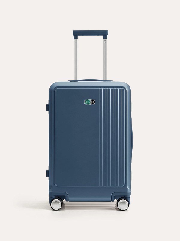 Bagsmart Pebble 20 inch carry-on suitcase in blue with spinner wheels