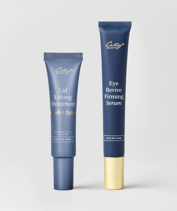 City Beauty Ageless Eyes Duo featuring the Lid Lifting Treatment and Eye Revive Firming Serum tubes